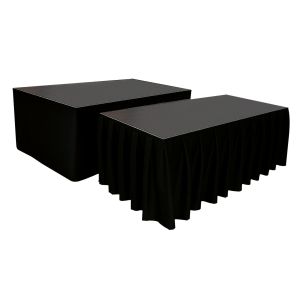 WENTEX Stage Skirt MCS 300 g/m² Black - 620 x 60 cm (W x H) - unpleated
