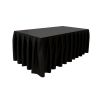 WENTEX Stage Skirt MCS 300 g/m² Black - 620 x 80 cm (W x H) - pleated