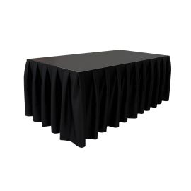 WENTEX Stage Skirt MCS 300 g/m² Black - 620 x 100 cm (W x H) - pleated
