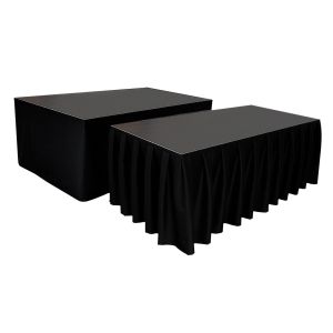 WENTEX Stage Skirt MCS 300 g/m² Black - 620 x 100 cm (W x H) - pleated