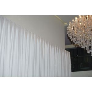 WENTEX P&D Curtain MGS 175 g/m² White - 330 x 250 cm (W x H) - pleated