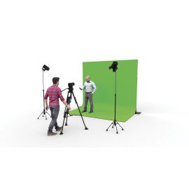 WENTEX P&D Chromakey Curtain Molton 300 g/m² Green screen - 590 x 400 cm (W x H)