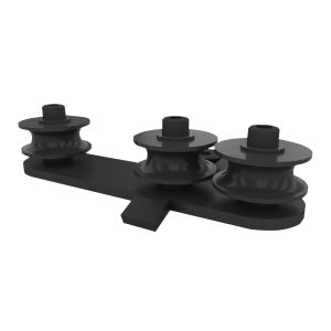 WENTEX Rope Guide, Black 3 Wheels - powder coated