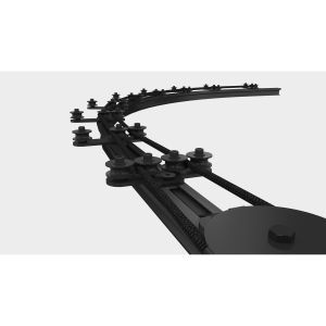 WENTEX Rope Guide, Black 3 Wheels - powder coated