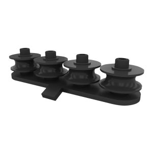 WENTEX Rope Guide, Black 4 Wheels - powder coated