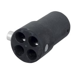 WENTEX 4-way Connector Replacement Ø50.8 mm Black