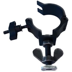 WENTEX Eurotrack Halfcoupler with Black Bolt M10x35 and Sliding Nut Aluminium - black