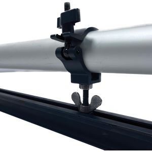 WENTEX Eurotrack Halfcoupler with Black Bolt M10x35 and Sliding Nut Aluminium - black