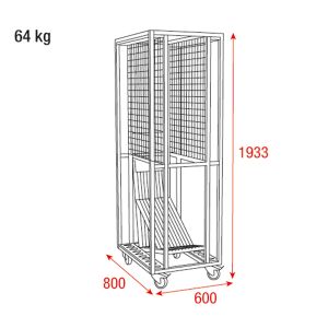 WENTEX Pipe & Drape Transport Trolley For 27 m of curtains plus support gear