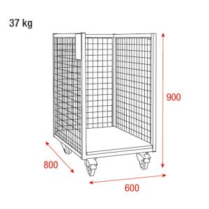 WENTEX Trolley for Backdrops - Half Size 90 cm tall