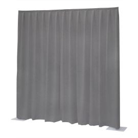 WENTEX P&D Curtain Napoli Velvet (USA) Light Grey - 11’ x 16’ (W x H) - pleated