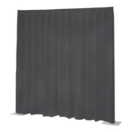 WENTEX P&D Curtain Napoli Velvet (USA) Dark Grey - 11’ x 14’ (W x H) - pleated