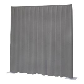 WENTEX P&D Curtain Napoli Velvet (USA) Light Grey - 11’ x 10’ (W x H) - pleated