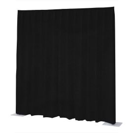 WENTEX P&D Curtain Napoli Velvet (USA) Black - 11’ x 10’ (W x H) - pleated