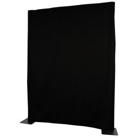 WENTEX P&D Curtain Napoli Velvet (USA) Black - 9’ x 4’ (W x H) - unpleated