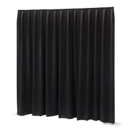 WENTEX P&D Curtain Dimout 7.67 oz/yd² (USA) Black - 11' x 14' (W x H) - pleated