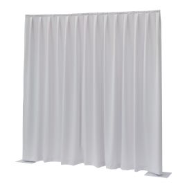 WENTEX P&D Curtain Dimout 7.67 oz/yd² (USA) White - 11' x 10' (W x H) - pleated