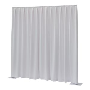 WENTEX P&D Curtain Dimout 7.67 oz/yd² (USA) White - 11' x 8' (W x H) - pleated