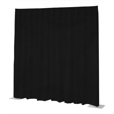 WENTEX P&D Curtain Napoli Velvet (USA) Black - 11’ x 6’ (W x H) - pleated