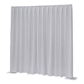 WENTEX P&D Curtain Napoli Velvet (USA) White - 11’ x 6’ (W x H) - pleated