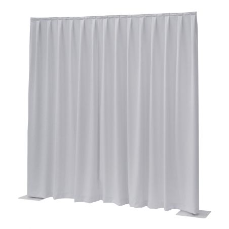 WENTEX P&D Curtain Napoli Velvet (USA) White - 11’ x 6’ (W x H) - pleated