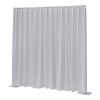 WENTEX P&D Curtain Napoli Velvet (USA) White - 11’ x 6’ (W x H) - pleated