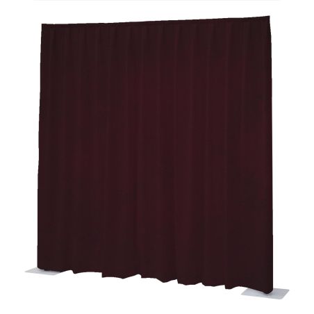 WENTEX P&D Curtain Napoli Velvet (USA) Burgundy Red - 11’ x 10’ (W x H) - pleated