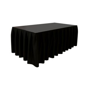 WENTEX Stage Skirt MCS 8.85 oz/yd² Black - 25' x 24" (W x H) - pleated