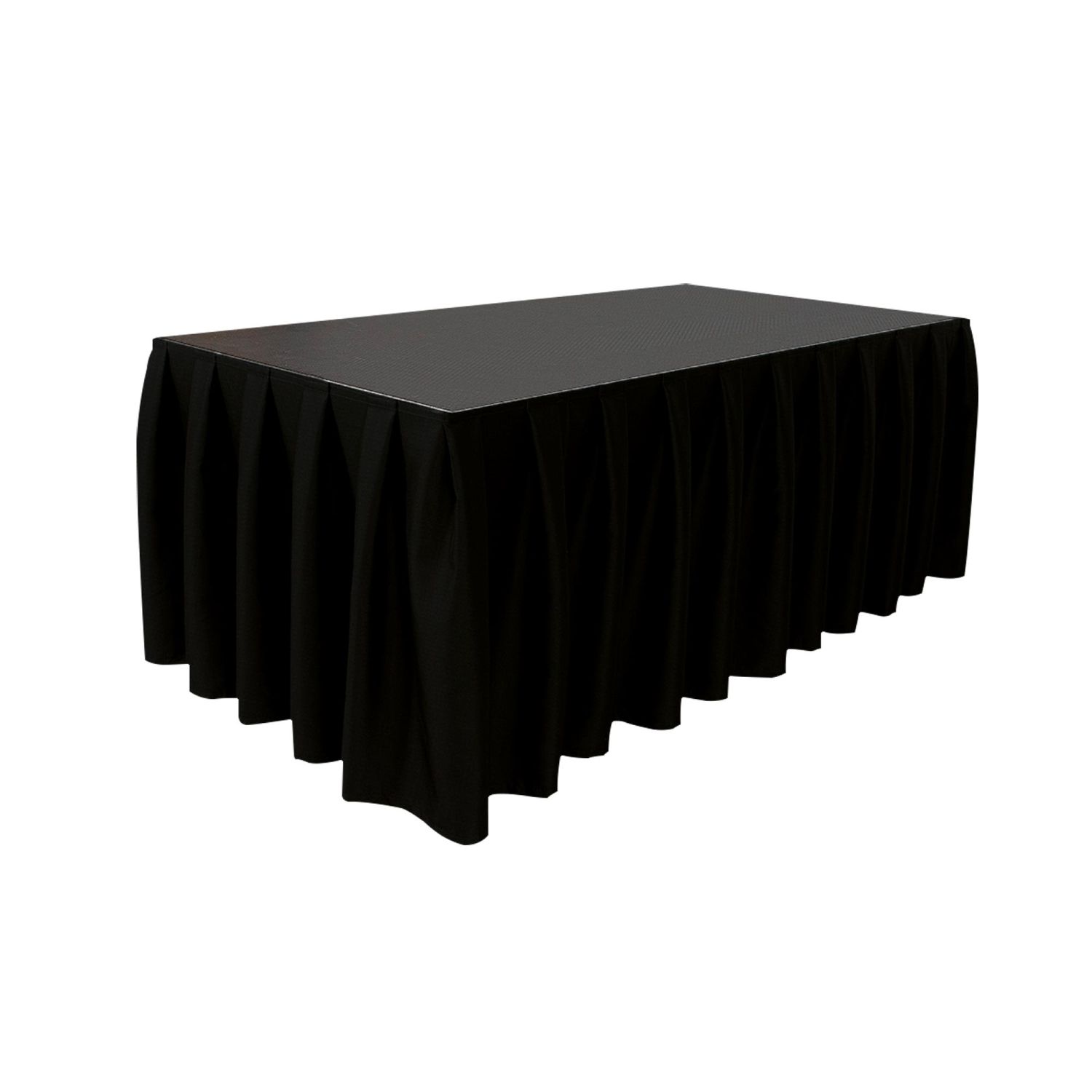 WENTEX Stage Skirt MCS 8.85 oz/yd² Black - 25' x 24" (W x H) - pleated