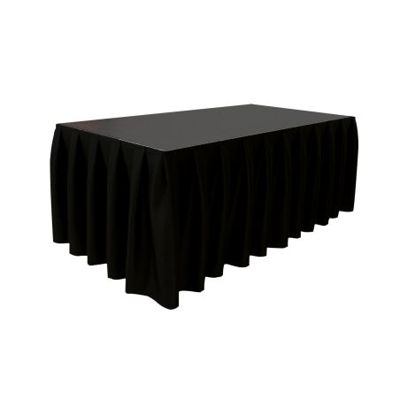 WENTEX Stage Skirt MCS 8.85 oz/yd² Black - 25' x 24" (W x H) - pleated