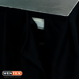 WENTEX Stage Skirt MCS 8.85 oz/yd² Black - 25' x 24" (W x H) - pleated