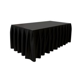 WENTEX Stage Skirt MCS 8.85 oz/yd² Black - 25' x 16" (W x H) - pleated