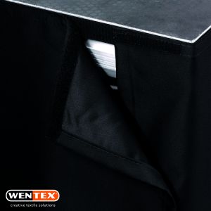 WENTEX Stage Skirt MCS 8.85 oz/yd² Black - 25' x 16" (W x H) - unpleated