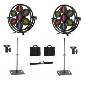 FOS 2x Vintage 7 Ultra - reflektor w stylu retro + statywy + pokrowce