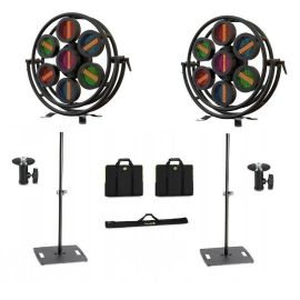 FOS 2x Vintage 7 Ultra - reflektor w stylu retro + statywy + pokrowce