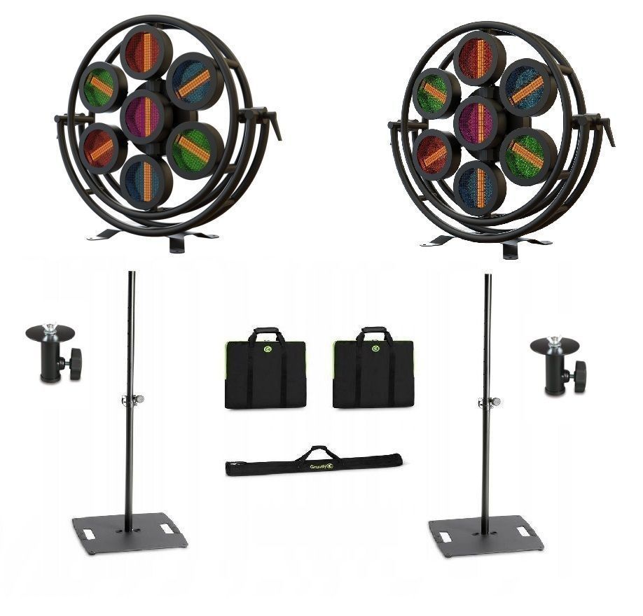 FOS 2x Vintage 7 Ultra - reflektor w stylu retro + statywy + pokrowce