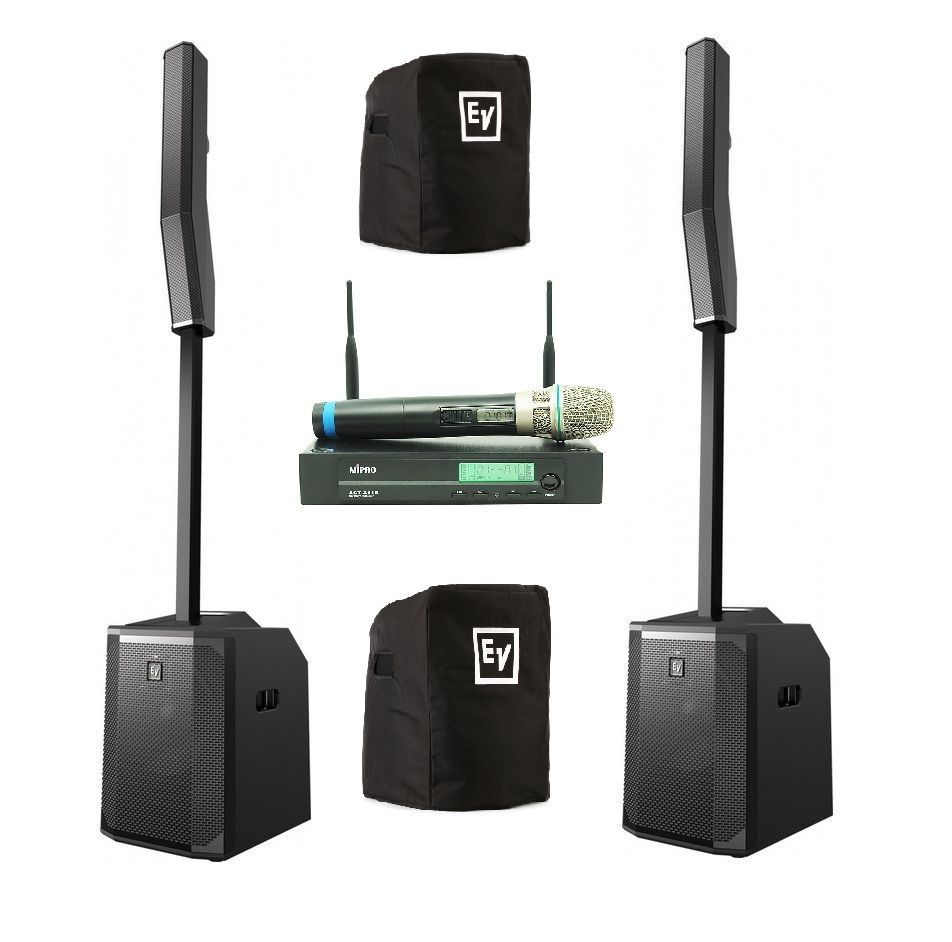 Electro-Voice 2x EVOLVE 50 - system nagłośnieniowy aktywny + pokrowce
