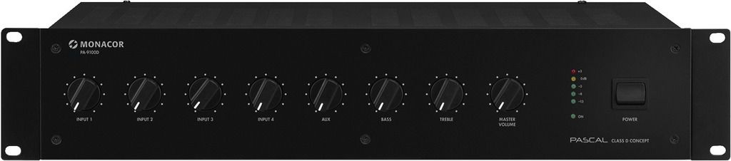 Monacor PA-9100D - Cyfrowy wzmacniacz miksujący PA mono 1000W