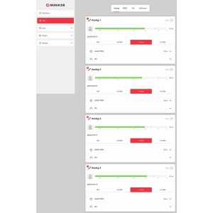 Monacor PA-4125DX -  Wielofunkcyjny, 4-strefowy wzmacniacz matrycowo-miksujący