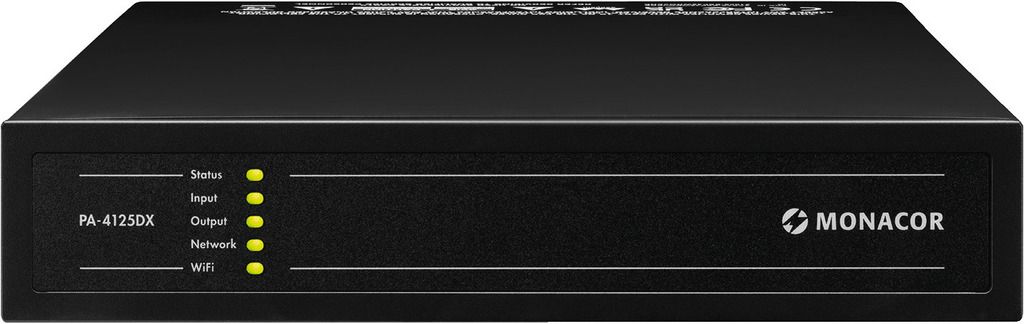 Monacor PA-4125DX -  Wielofunkcyjny, 4-strefowy wzmacniacz matrycowo-miksujący