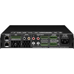 Monacor PA-4125DX/DT -  Wielofunkcyjny, 4-strefowy wzmacniacz miksujący z interfejsem Dante