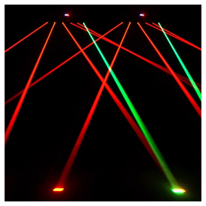  EVOLIGHTS LASER M-BAR listwa laserowa ruchoma profesjonalne oświetlenie estradowe 3W RGB DMX 2x uchwyt montażowy