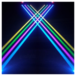  EVOLIGHTS LASER M-BAR listwa laserowa ruchoma profesjonalne oświetlenie estradowe 3W RGB DMX 2x uchwyt montażowy