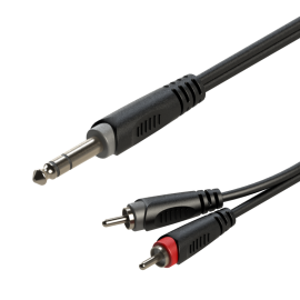 Roxtone SAYC110L3 - Kabel audio Jack 6.3mm stereo / 2 x RCA (3m)