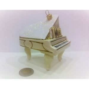 Zebra Music Fortepian Biały - bombka - uszkodzona