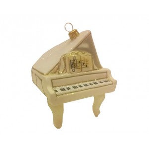 Zebra Music Fortepian Biały - bombka - uszkodzona