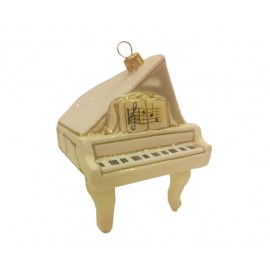 Zebra Music Fortepian Biały - bombka - uszkodzona