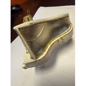 Zebra Music Fortepian Biały - bombka - uszkodzona