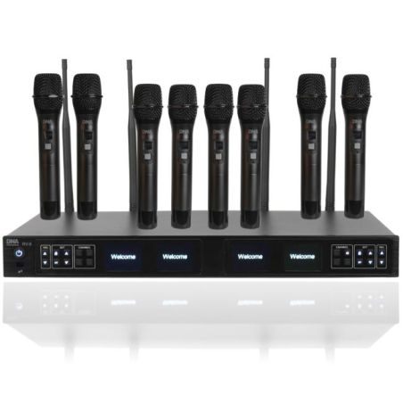 DNA RV-8 zestaw bezprzewodowy 8x bateryjny mikrofo