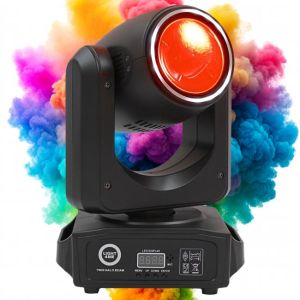  LIGHT4ME TWIN HALO BEAM podwójna głowica ruchoma beam 2x60W RGBW LED oświetlenie sceniczne DMX efekt ring 40x0,3W RGB SMD uchwy